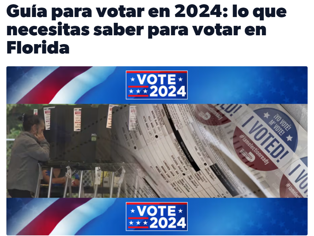 Guía para votar en 2024: lo que necesitas saber para votar en Florida