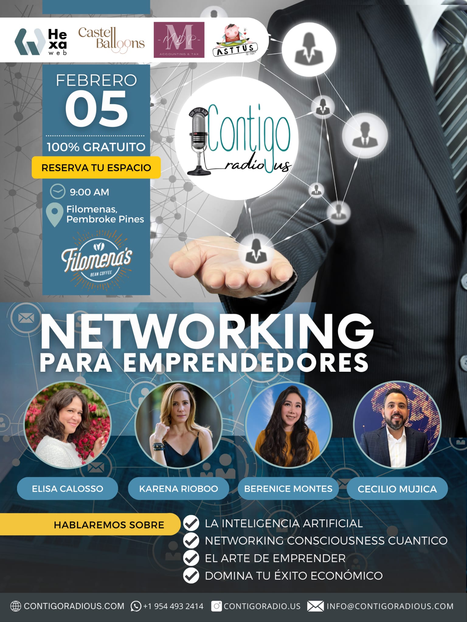 Exito total en el primer Networking de Contigo RAdio US