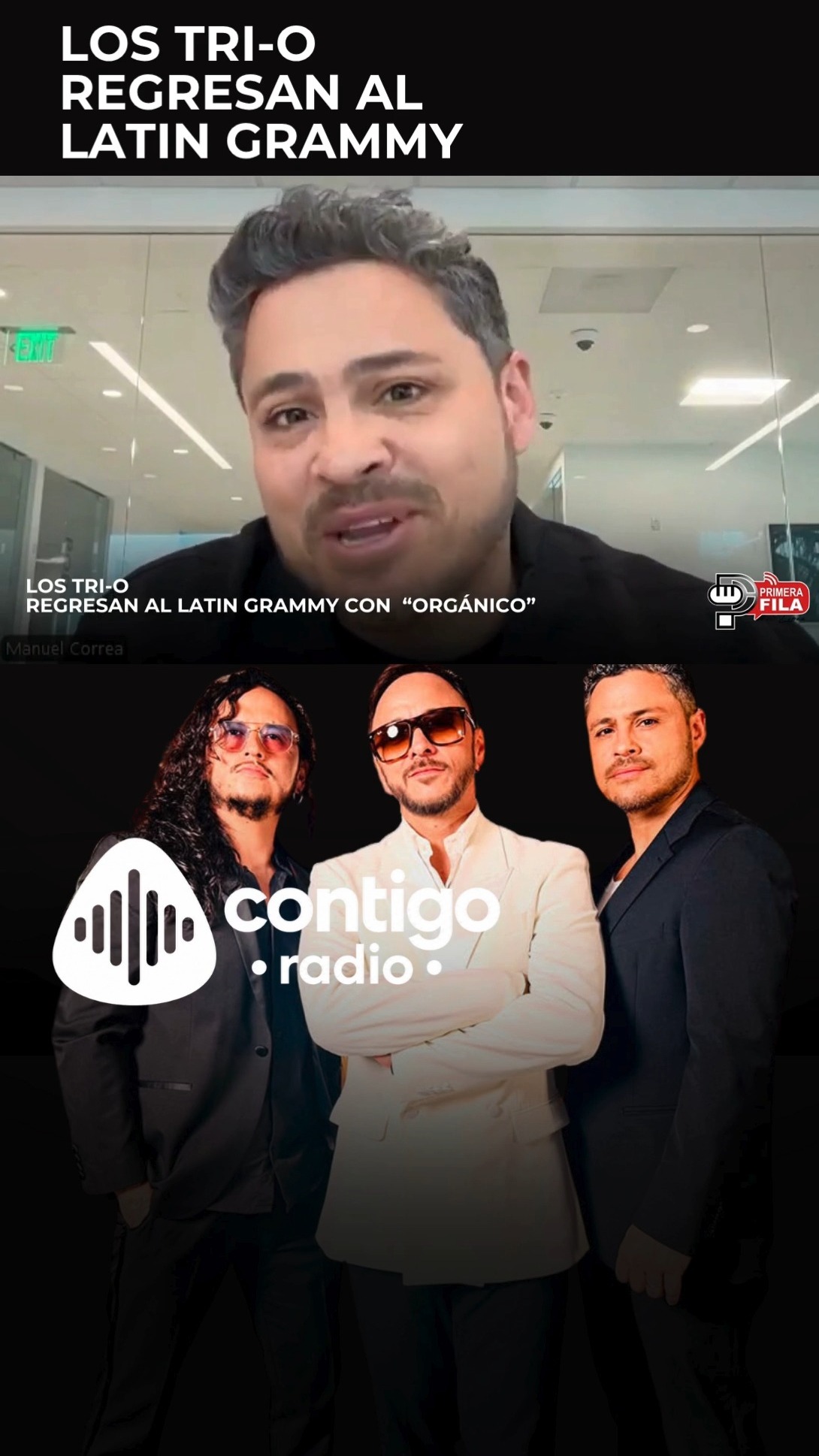 Tres voces, guitarras y la esencia del bolero: Los Tri-O regresan a los Latin GRAMMYs 2026 con “Orgánico”, nominado a Mejor Álbum Tropical Tradicional.

En Primera Fila conversamos con la agrupación colombiana sobre este reconocimiento y un álbum que reúne siete canciones, entre ellas “Sabor a Mí”, “Amnesia” y “No Me Queda Más”.

Mira la entrevista completa en nuestro canal de YouTube: Contigo Media Network.

¿Qué bolero te gustaría dedicar y a quién? Te leemos.

#LosTriO #LatinGrammys2026 #Bolero #MusicaLatina #ContigoRadioUS