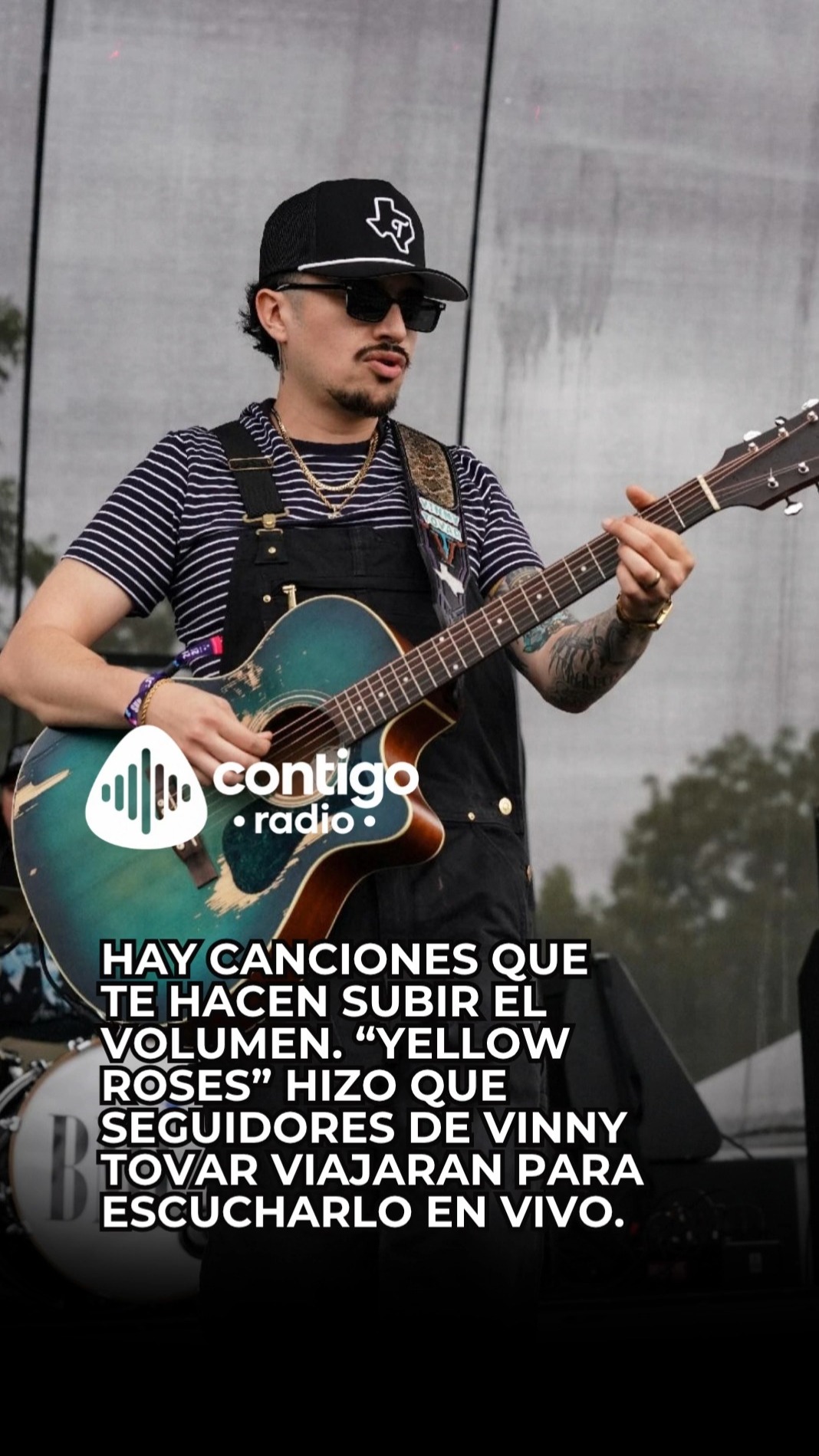 Hay canciones que te hacen subir el volumen. “Yellow Roses” hizo que seguidores de Vinny Tovar viajaran para escucharlo en vivo.

El cantante y compositor de San Antonio llevó su propuesta de country al BMI Stage del Austin City Limits Music Festival, sumando un nuevo escenario a su camino artístico.

Entre los temas que interpretó estuvo “Yellow Roses”, una canción que, según el comunicado de su equipo, movilizó a seguidores de distintas ciudades de Texas hasta el festival. 

Su música combina raíces texanas con una mirada contemporánea: experiencias personales, emociones e historias de vida convertidas en canciones para conectar con quienes las escuchan.

La presentación también lo acercó a nuevas audiencias desde un escenario dedicado a destacar artistas y compositores emergentes.

En Contigo Radio US abrimos espacio para descubrir las voces que están construyendo su camino en la música de Estados Unidos.

¿Por qué artista has viajado —o viajarías— a otra ciudad para verlo cantar? Cuéntanos quién y hasta dónde. 

#VinnyTovar #YellowRoses #AustinCityLimits #CountryMusic #ContigoRadioUS