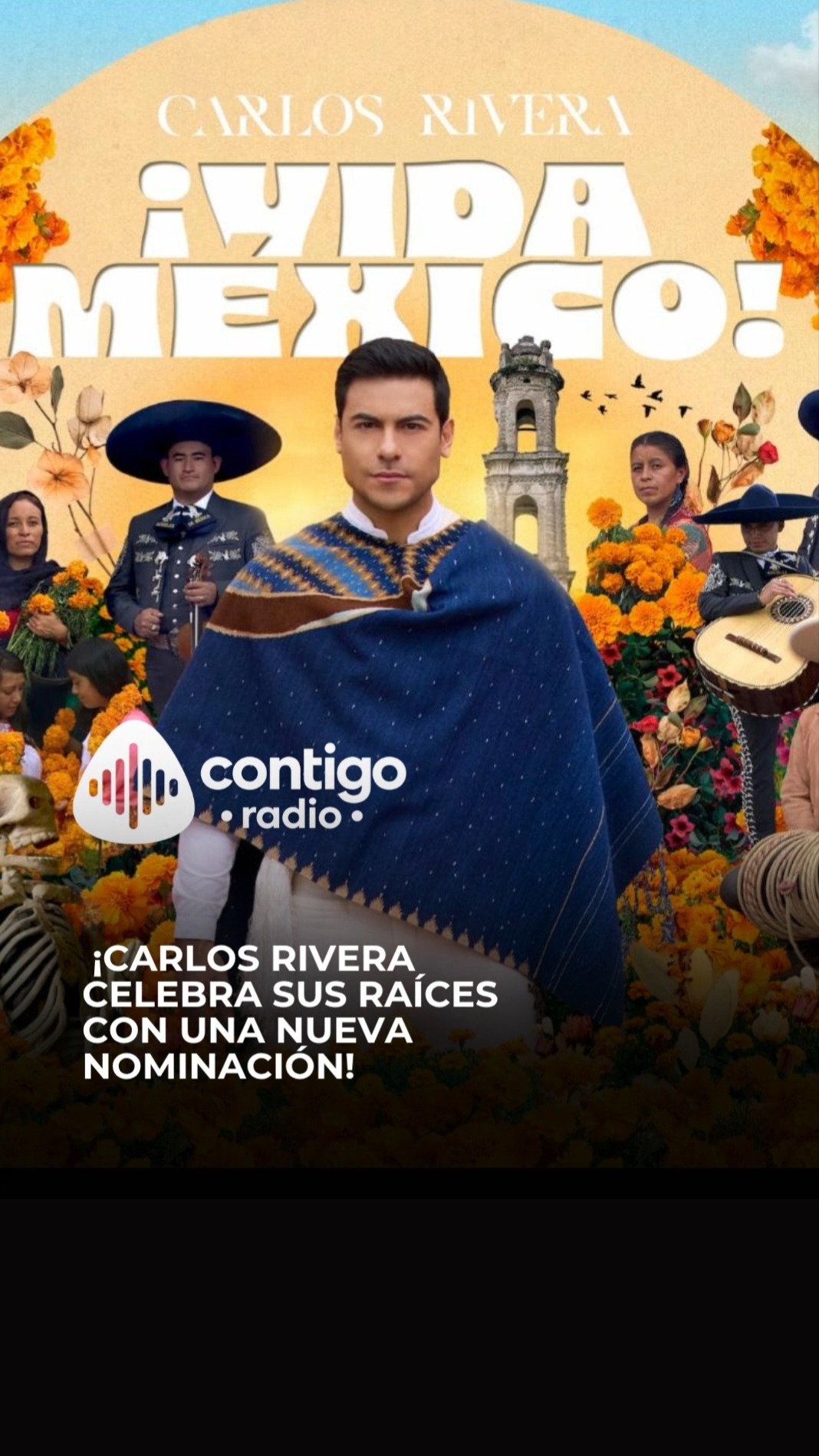 ¡Carlos Rivera celebra sus raíces con una nueva nominación!

Su proyecto “Vida México” está nominado a Mejor proyecto de regional mexicano en los Premios Rolling Stone en Español 2026, un reconocimiento a esta etapa de su carrera dedicada a la música y la identidad mexicana.

En “Vida México”, Carlos Rivera reinterpreta sonidos tradicionales desde una visión contemporánea, celebrando la cultura de su país y las raíces que han acompañado su camino artístico. 

La cita será el 25 y 26 de Noviembre en Ciudad de México, donde se conocerán los ganadores de esta edición.

 ¿Qué canción de Carlos Rivera representa mejor tu amor por México? Te leemos.

Sigue a Contigo Radio US para descubrir más noticias de tus artistas favoritos.

#CarlosRivera #VidaMéxico #PremiosRollingStone #RegionalMexicano #ContigoRadioUS
