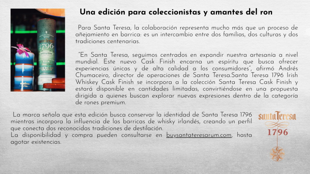 Santa Teresa 1796 presenta una nueva edición limitada