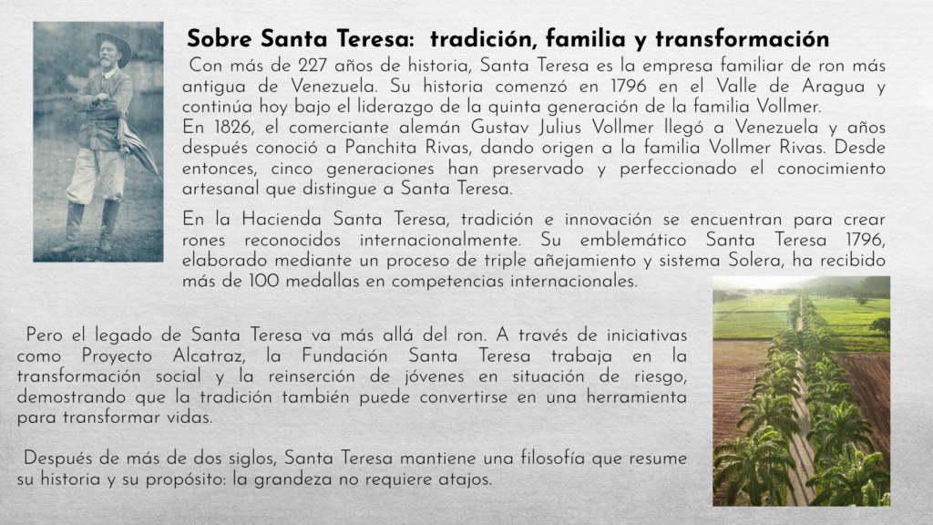 Santa Teresa es la empresa familiar de ron más antigua de Venezuela