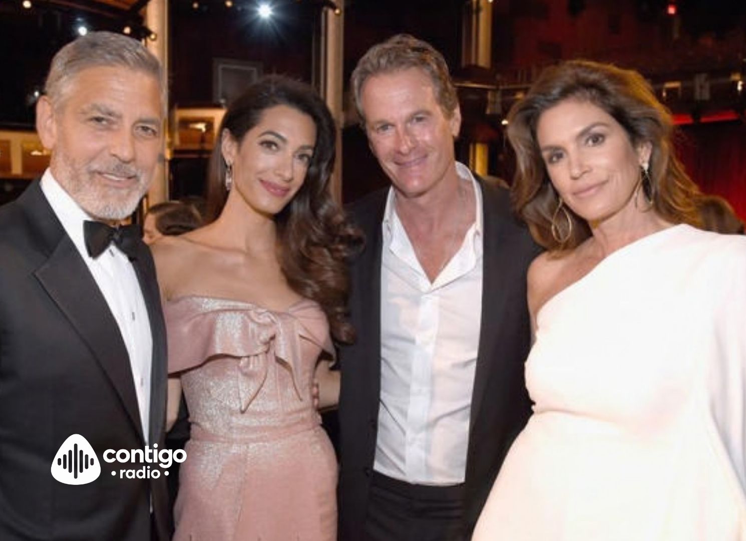 George y Amal Clooney acompañan a Cindy Crawford y Rande Gerber tras la muerte de Presley