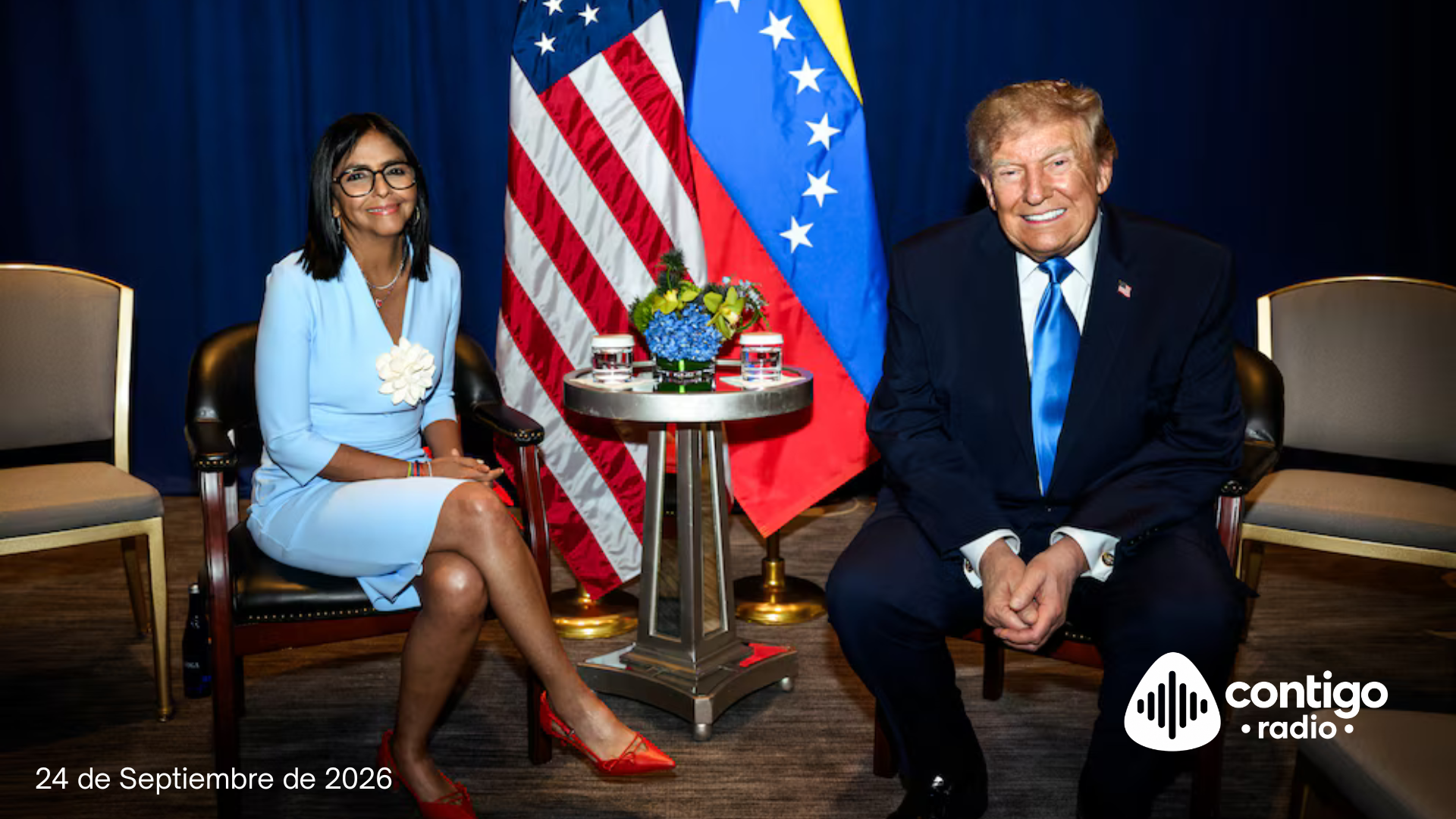 Trump y Delcy Rodríguez se reúnen en Nueva York en medio del acercamiento entre EE. UU