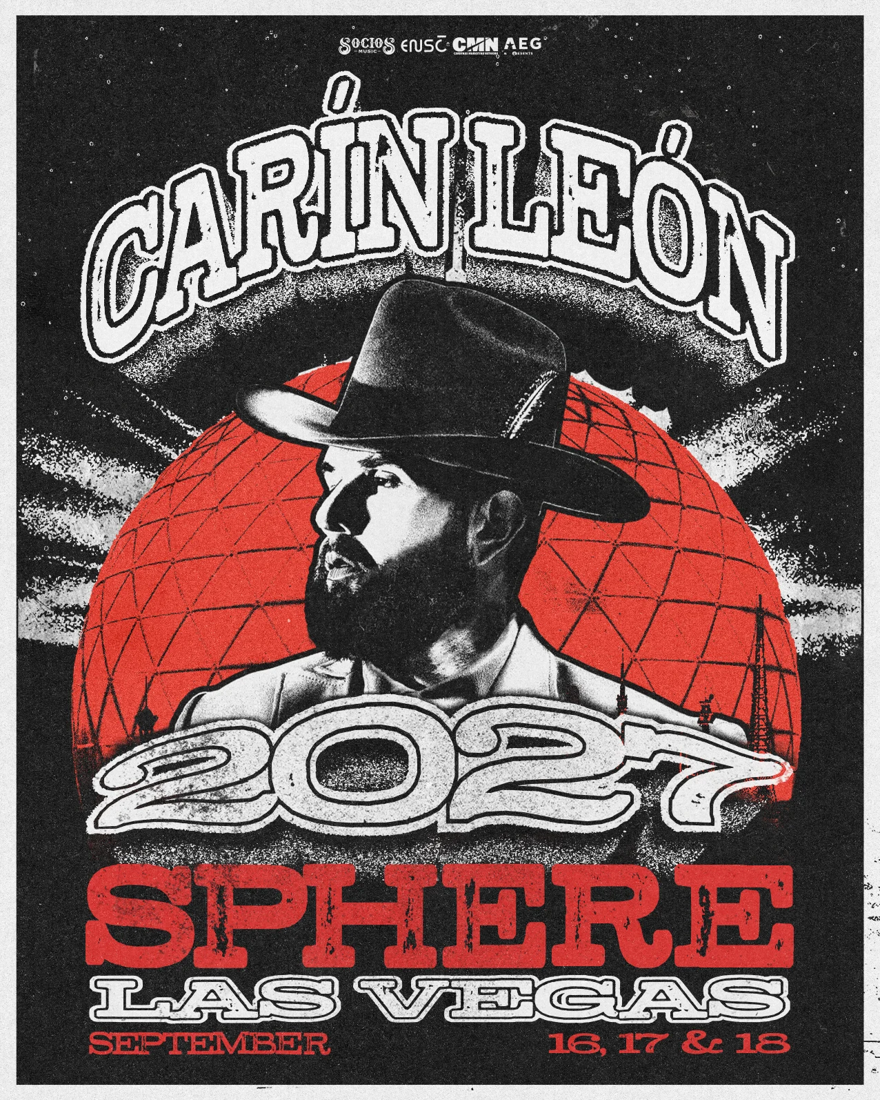 Carín León regresa a Sphere Las Vegas en septiembre de 2027