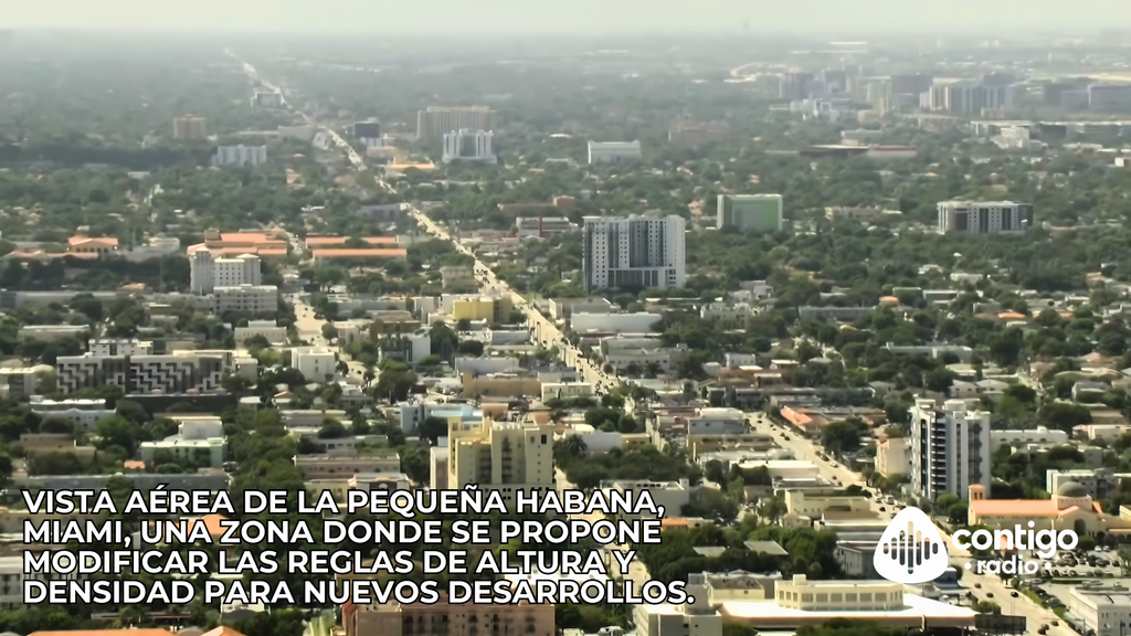 Vista aérea de La Pequeña Habana en Miami donde se propone permitir edificios de hasta 12 pisos