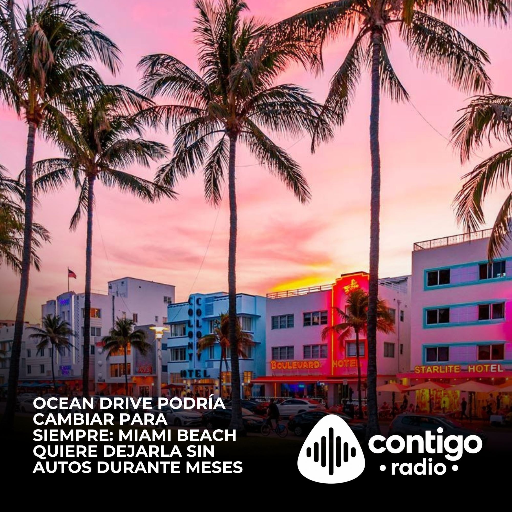 Ocean Drive en Miami Beach podría permanecer cerrada al tráfico durante varios meses